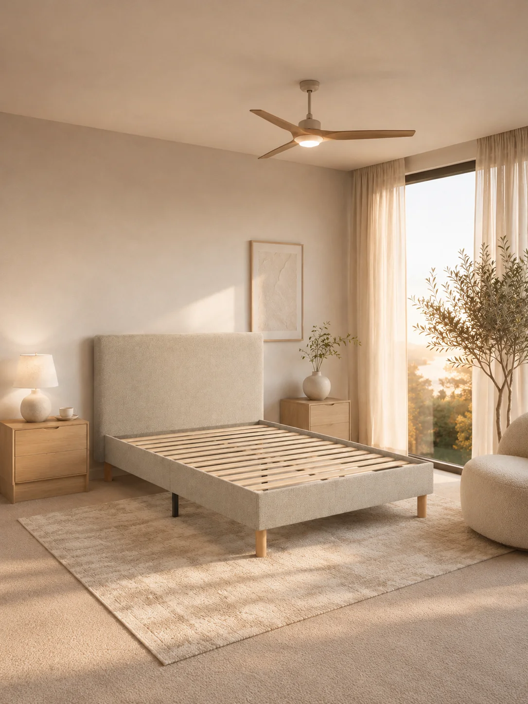 urban-bed-frame-beige-3 Restmaker Urban Bed Frame collection showing single, double, queen, king and king single sizes